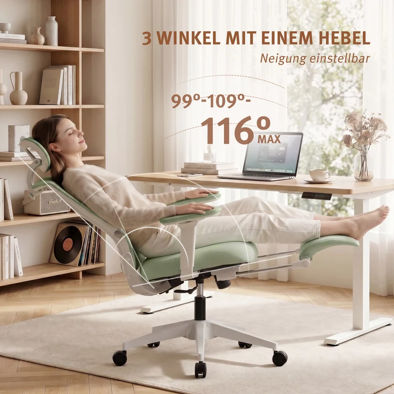 Welax S4 – Ergonomischer Bürostuhl mit klappbarer Rückenlehne