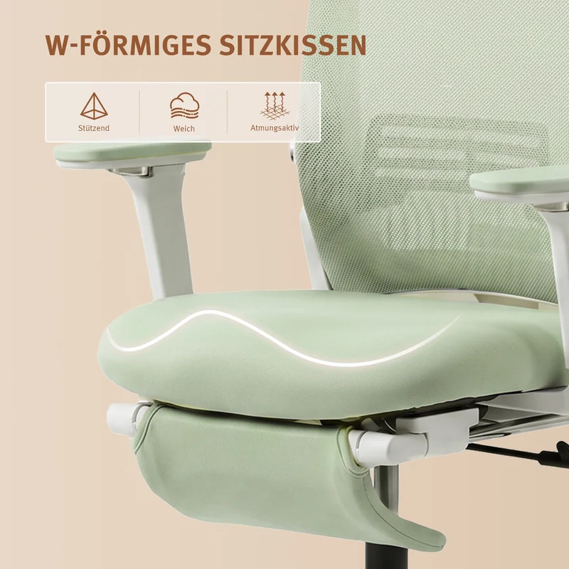 Welax S4 – Ergonomischer Bürostuhl mit klappbarer Rückenlehne