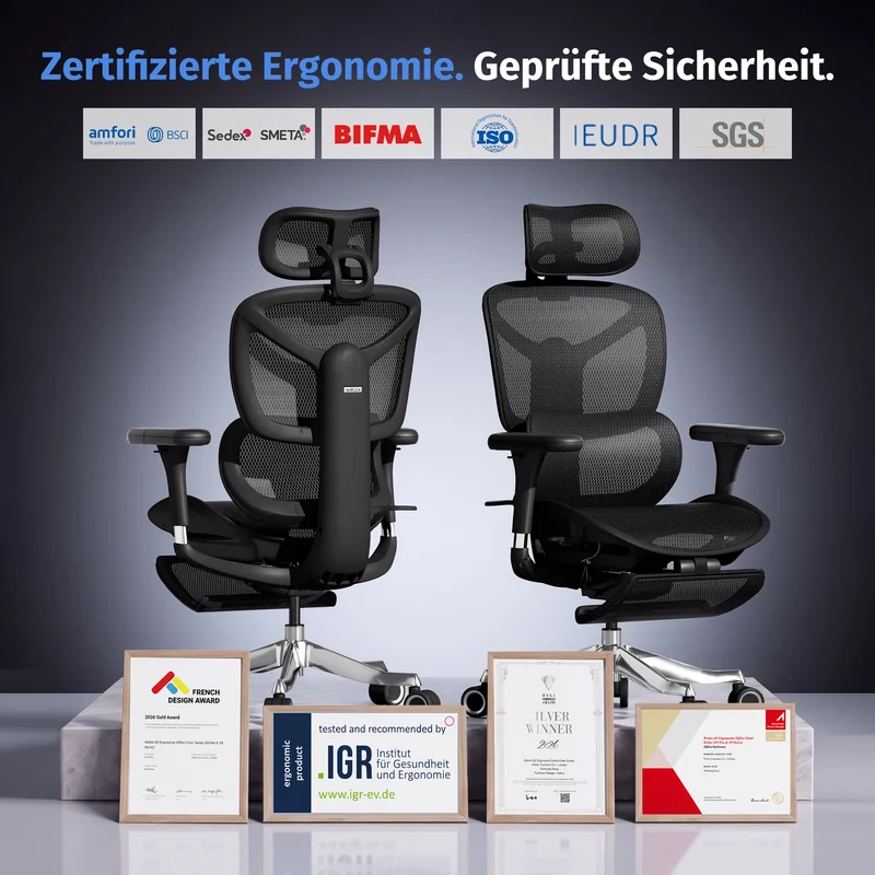 Welax S9 – Ergonomischer Bürostuhl mit One-Touch-Verstellung