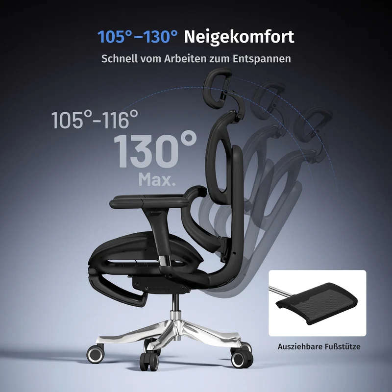 Welax S9 – Ergonomischer Bürostuhl mit One-Touch-Verstellung