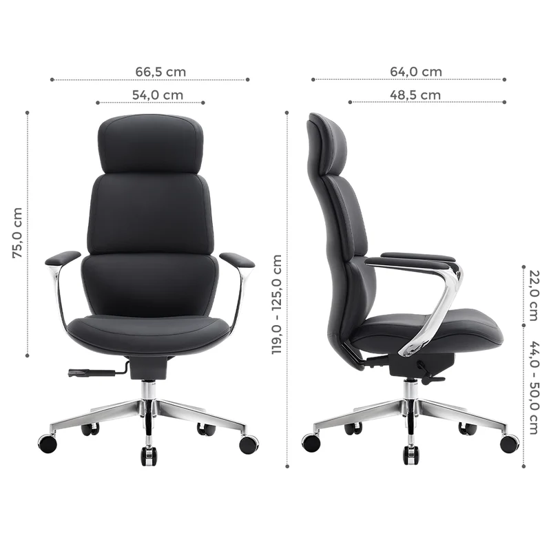 Omidi Nolan – Ergonomischer Lederstuhl im klassischen Design