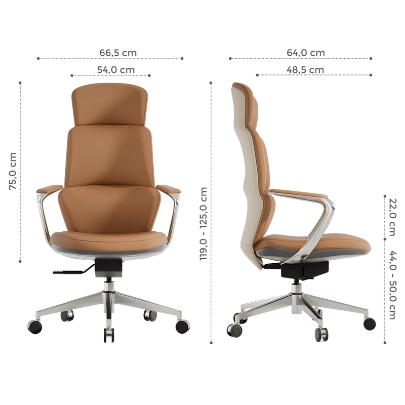 Omidi Nolan – Ergonomischer Lederstuhl im klassischen Design