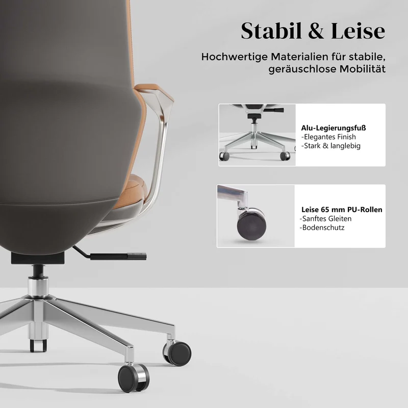Omidi Nolan – Ergonomischer Lederstuhl im klassischen Design