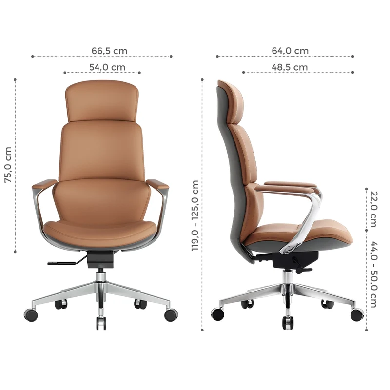 Omidi Nolan – Ergonomischer Lederstuhl im klassischen Design