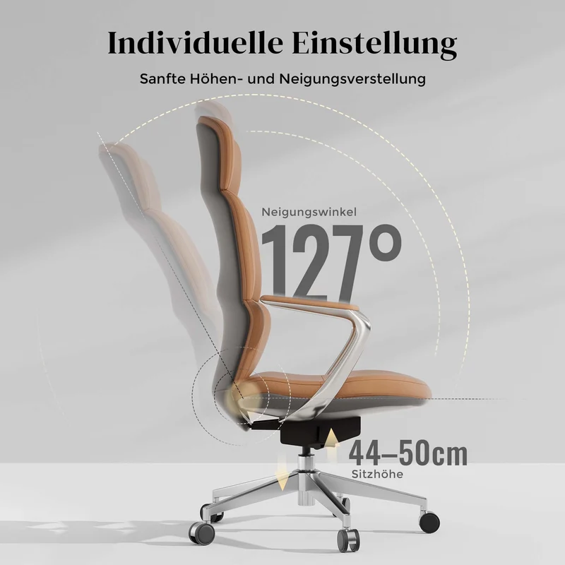 Omidi Nolan – Ergonomischer Lederstuhl im klassischen Design