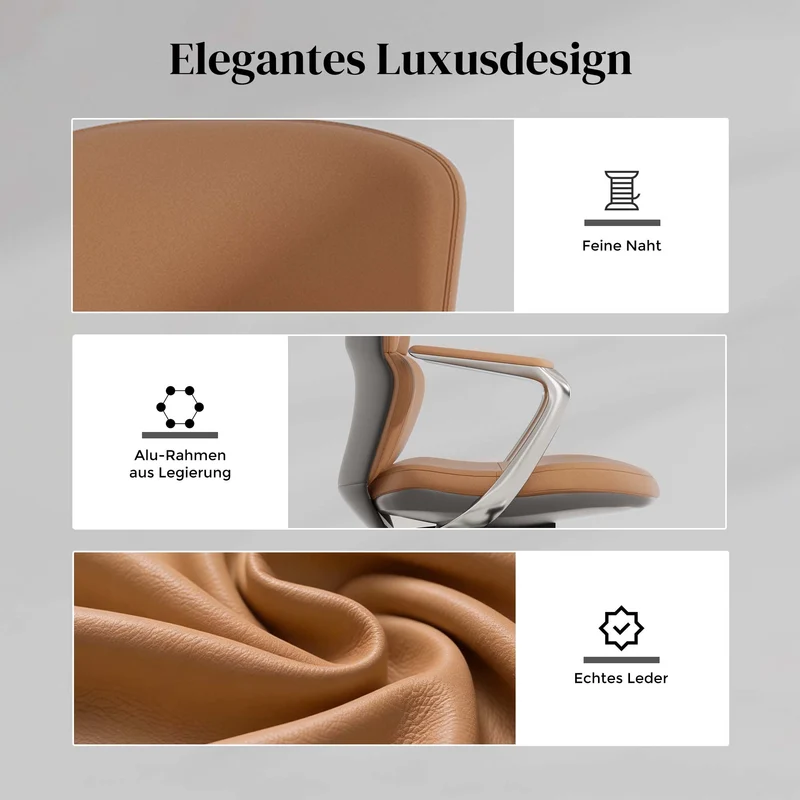 Omidi Nolan – Ergonomischer Lederstuhl im klassischen Design