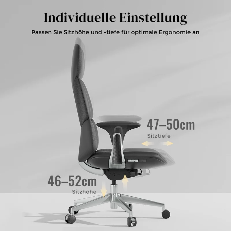 Omidi Nolan – Ergonomischer Lederstuhl im klassischen Design