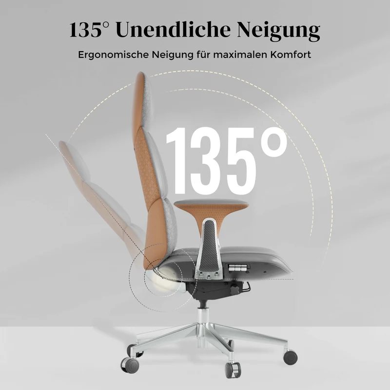Omidi Nolan – Ergonomischer Lederstuhl im klassischen Design