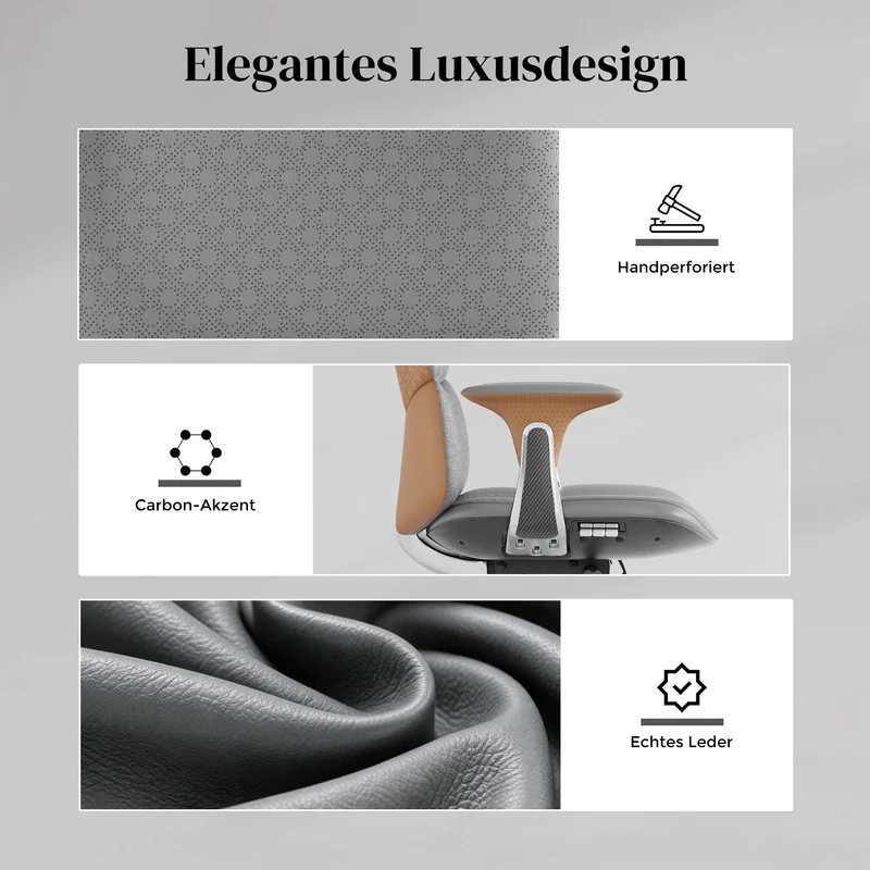 Omidi Nolan – Ergonomischer Lederstuhl im klassischen Design
