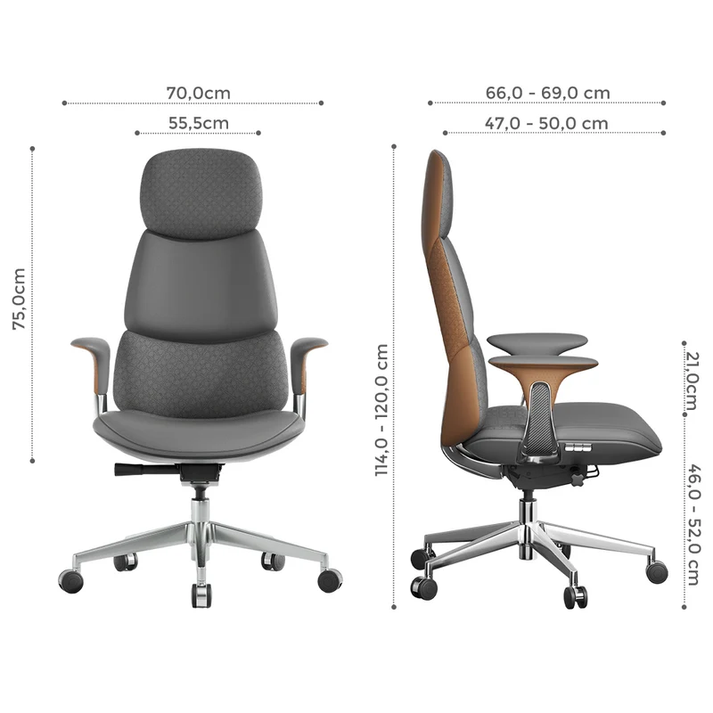 Omidi Nolan – Ergonomischer Lederstuhl im klassischen Design