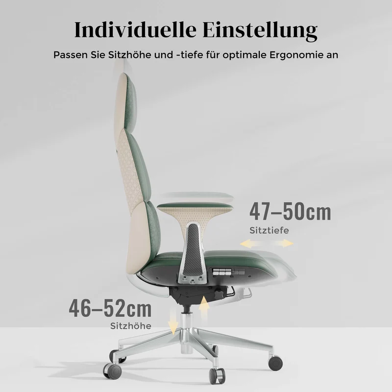 Omidi Nolan – Ergonomischer Lederstuhl im klassischen Design