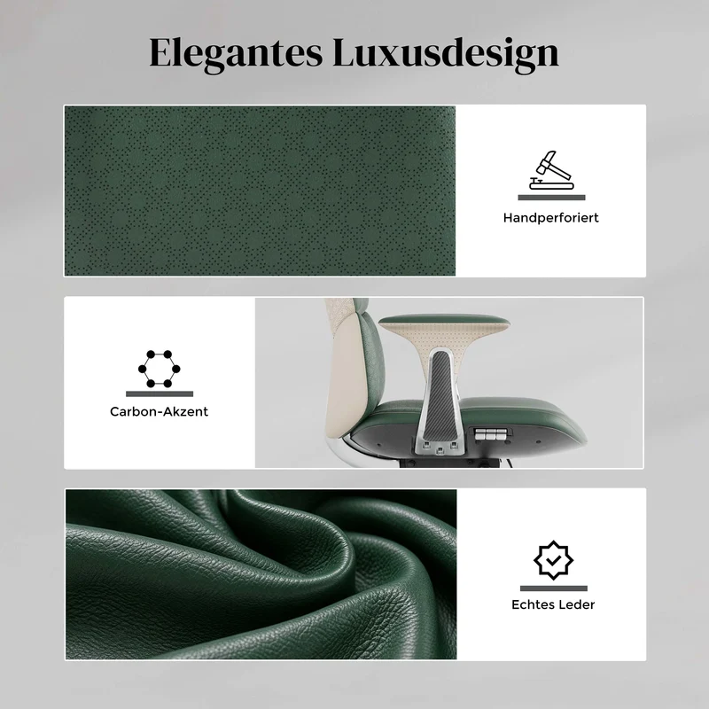 Omidi Nolan – Ergonomischer Lederstuhl im klassischen Design