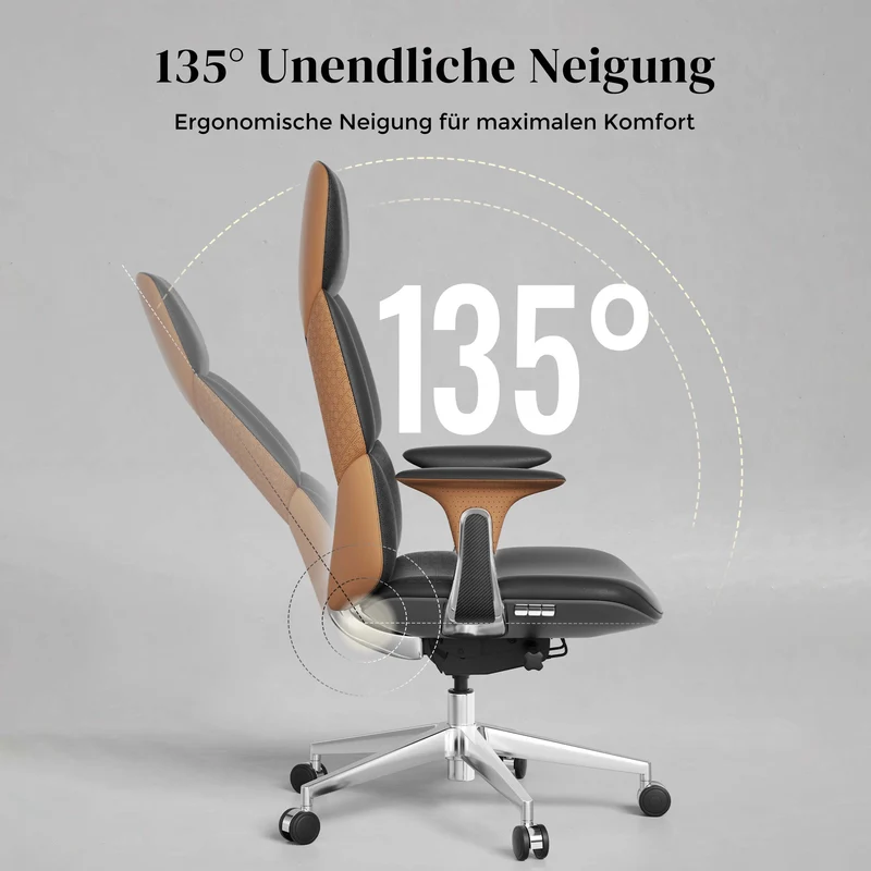 Omidi Nolan – Ergonomischer Lederstuhl im klassischen Design