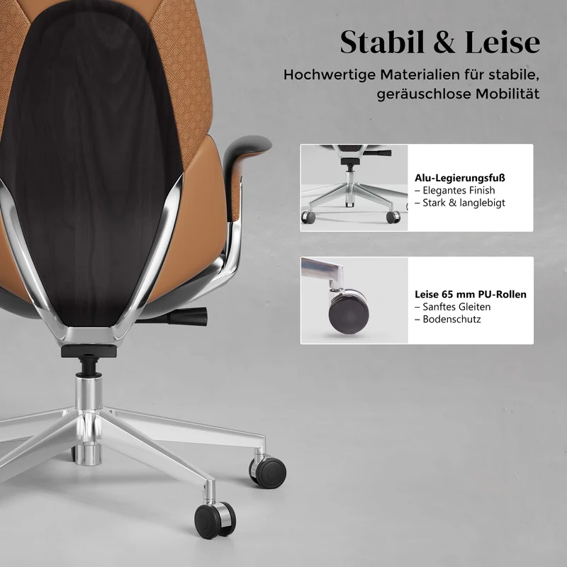 Omidi Nolan – Ergonomischer Lederstuhl im klassischen Design