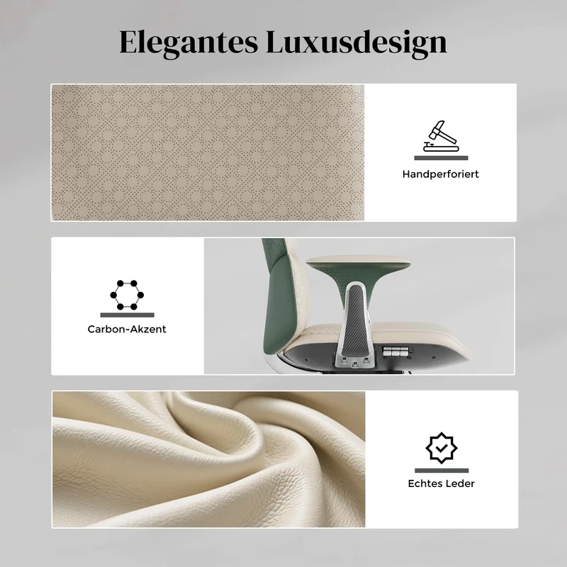 Omidi Nolan – Ergonomischer Lederstuhl im klassischen Design