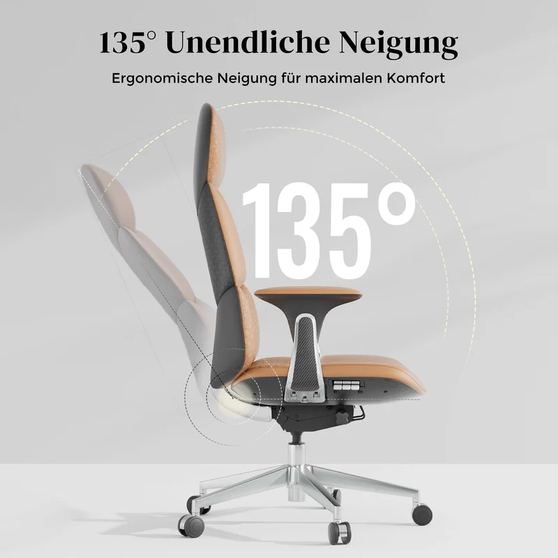 Omidi Nolan – Ergonomischer Lederstuhl im klassischen Design