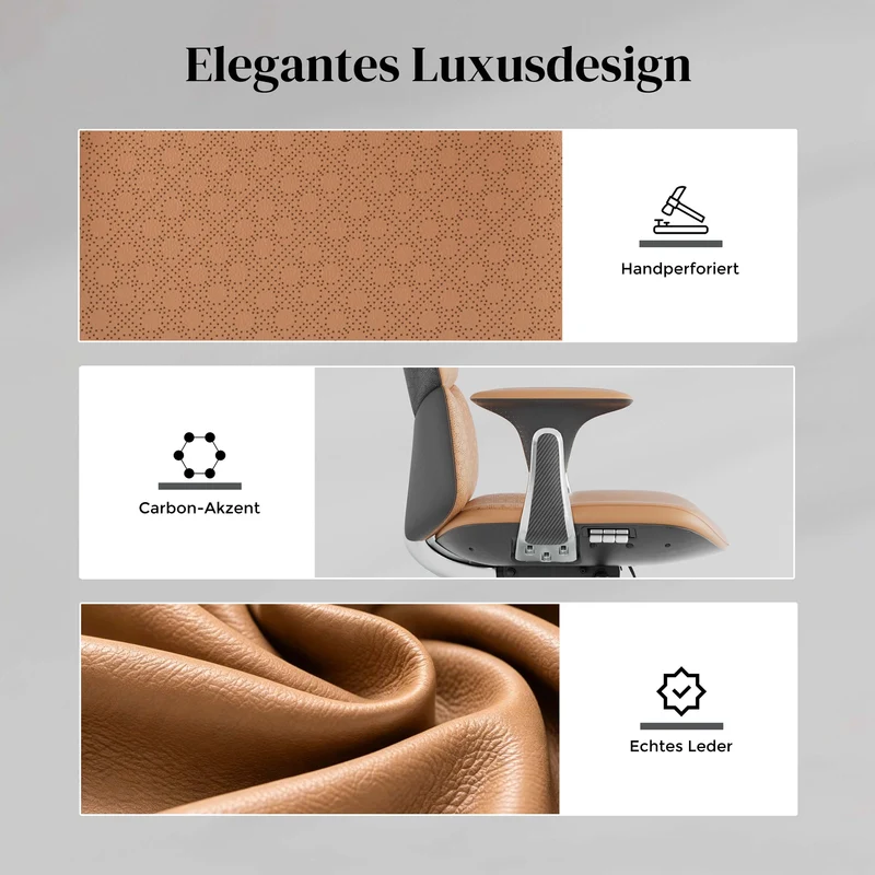 Omidi Nolan – Ergonomischer Lederstuhl im klassischen Design