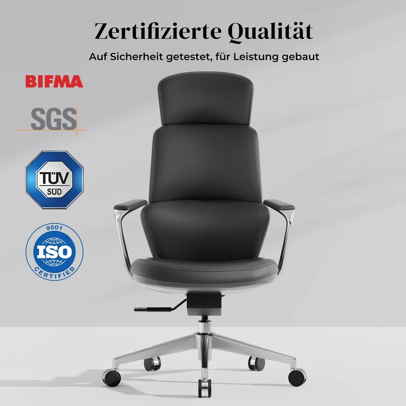 Omidi Nolan – Ergonomischer Lederstuhl im klassischen Design
