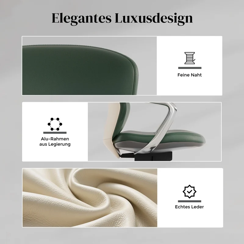 Omidi Nolan – Ergonomischer Lederstuhl im klassischen Design
