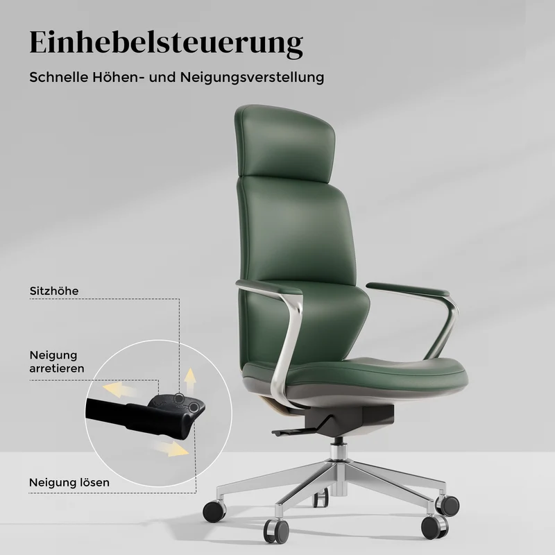 Omidi Nolan – Ergonomischer Lederstuhl im klassischen Design