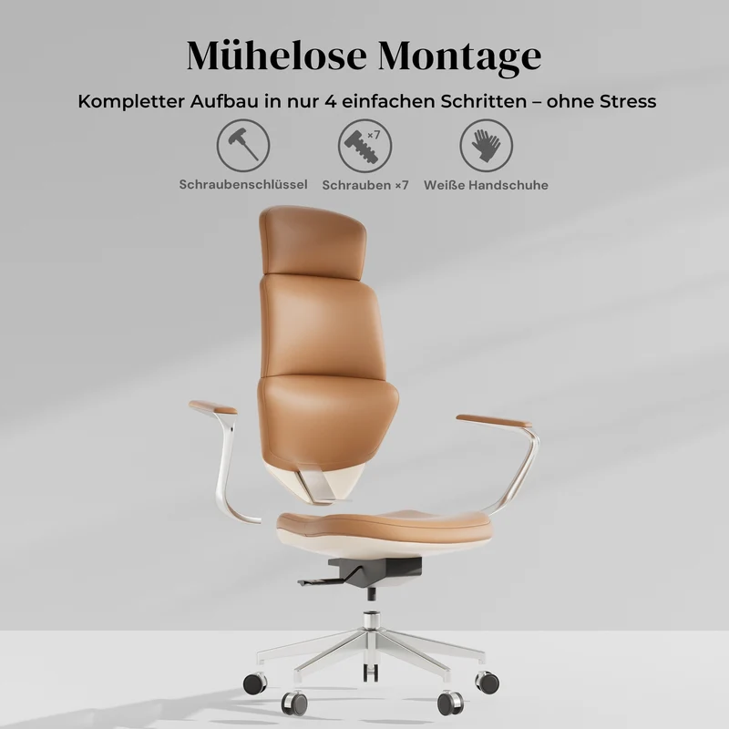 Omidi Nolan – Ergonomischer Lederstuhl im klassischen Design