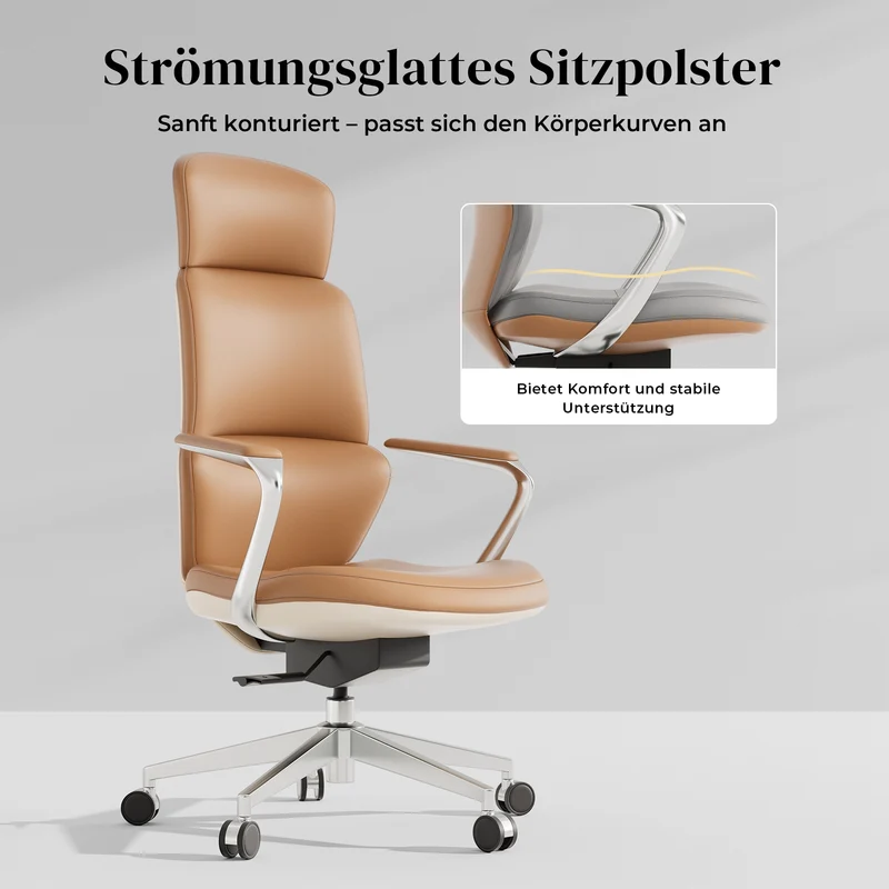 Omidi Nolan – Ergonomischer Lederstuhl im klassischen Design