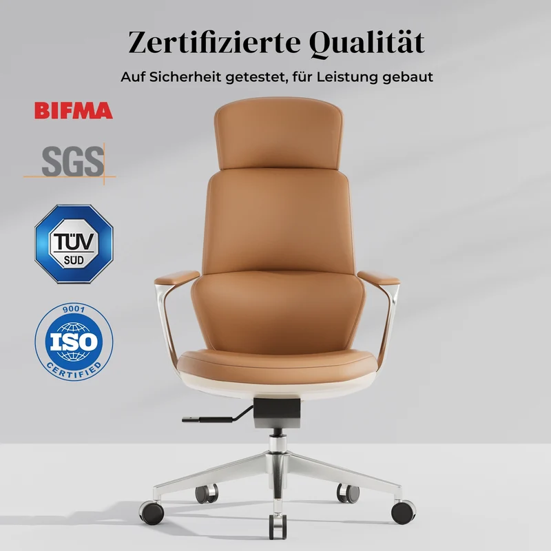 Omidi Nolan – Ergonomischer Lederstuhl im klassischen Design