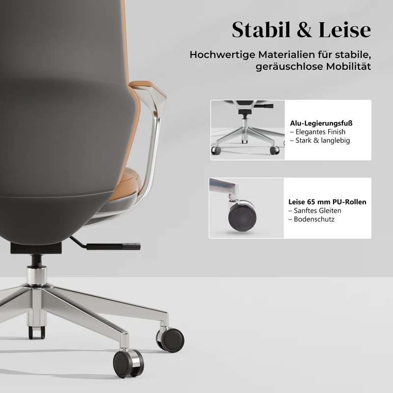 Omidi Nolan – Ergonomischer Lederstuhl im klassischen Design