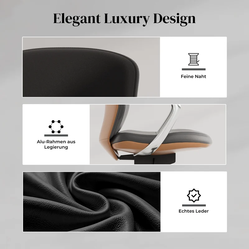 Omidi Nolan – Ergonomischer Lederstuhl im klassischen Design