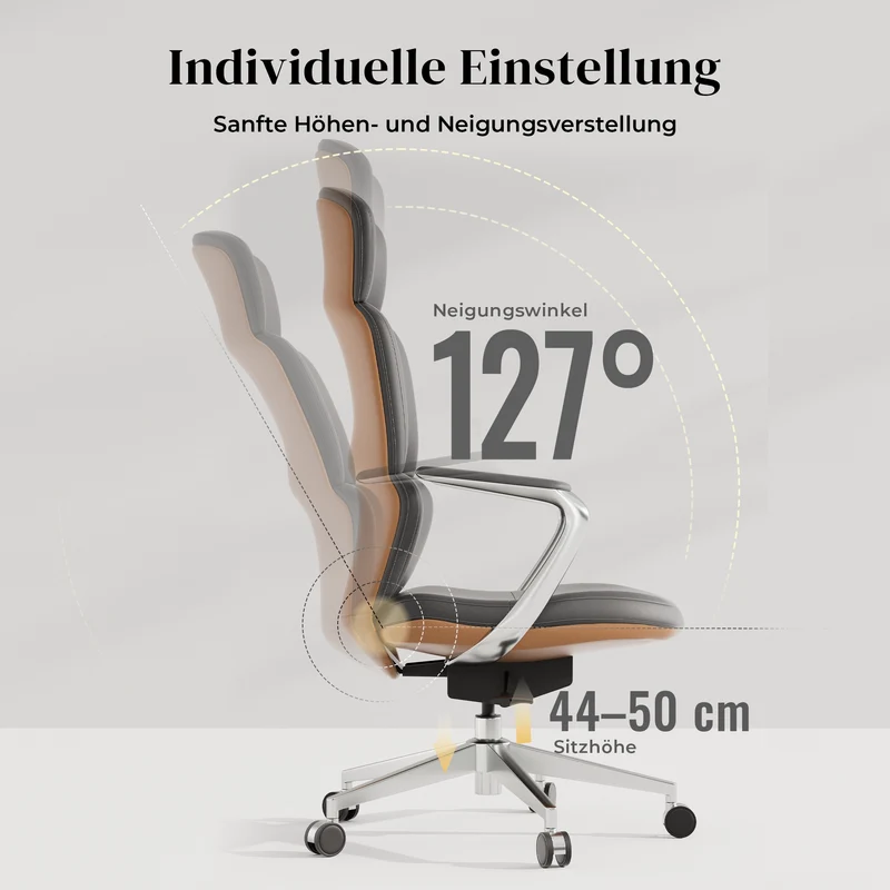 Omidi Nolan – Ergonomischer Lederstuhl im klassischen Design
