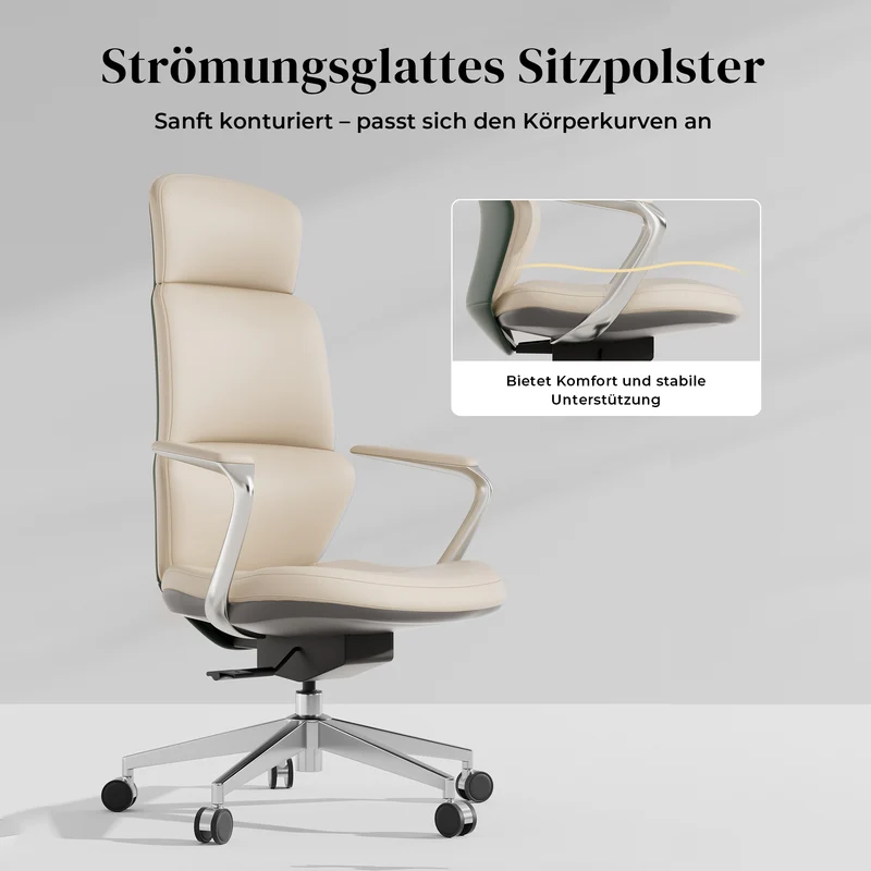 Omidi Nolan – Ergonomischer Lederstuhl im klassischen Design