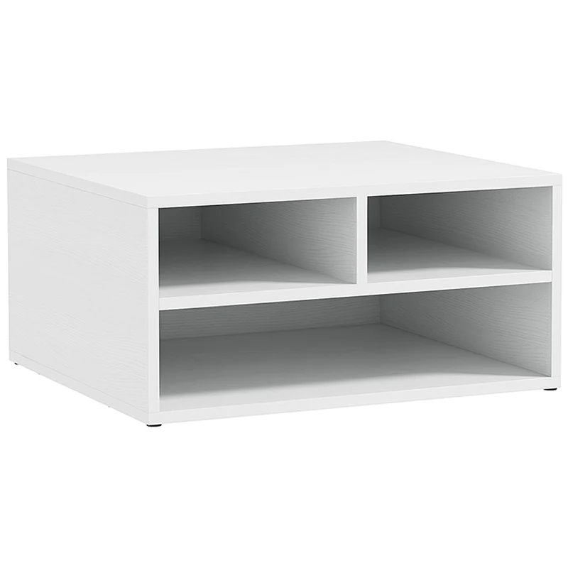 Organizador 3 Compartimentos Suporte para Impressora Branco 47x40x22,5 cm