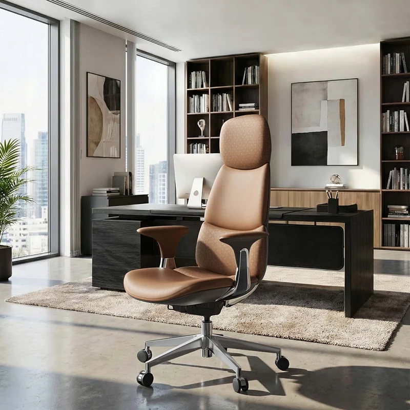 Omidi Nyla – Exklusiver ergonomischer Lederstuhl