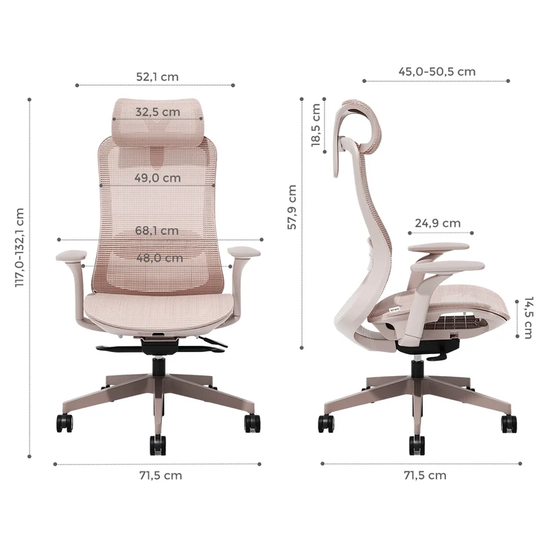 S5 Bürostuhl mit geschwungenem Bogendesign