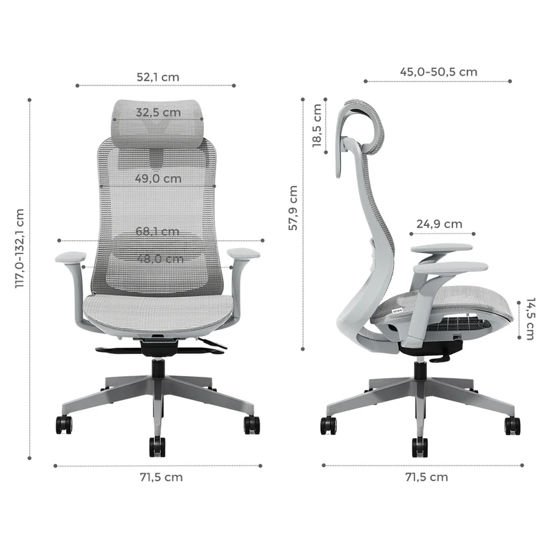 S5 Bürostuhl mit geschwungenem Bogendesign