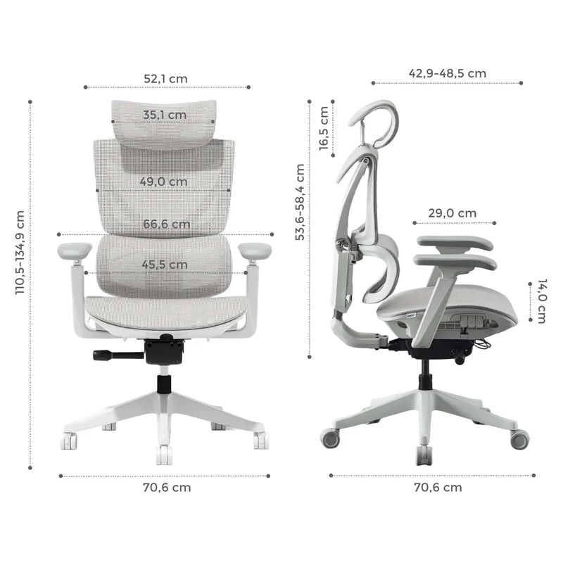 S7 Ergonomischer Bürostuhl mit Drei-Tasten-Verstellung