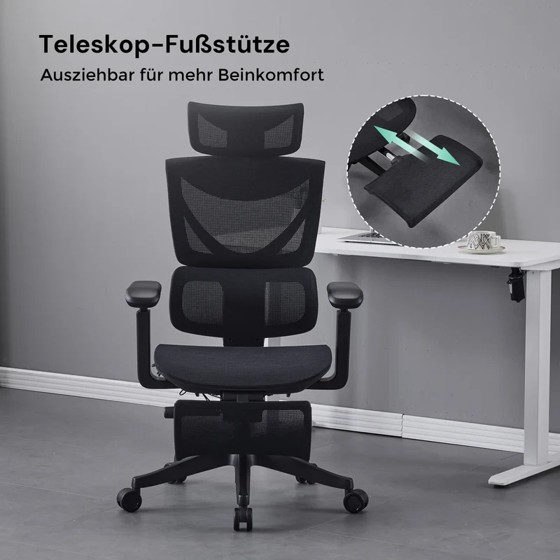 S7 Ergonomischer Bürostuhl mit Drei-Tasten-Verstellung