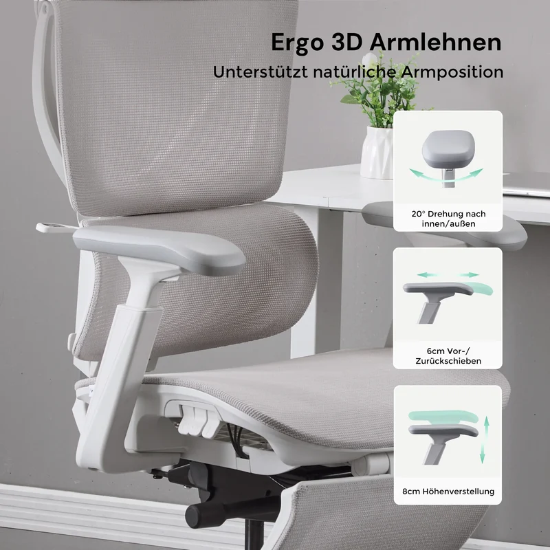 S7 Ergonomischer Bürostuhl mit Drei-Tasten-Verstellung