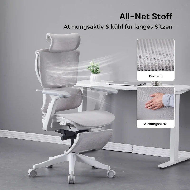 S7 Ergonomischer Bürostuhl mit Drei-Tasten-Verstellung