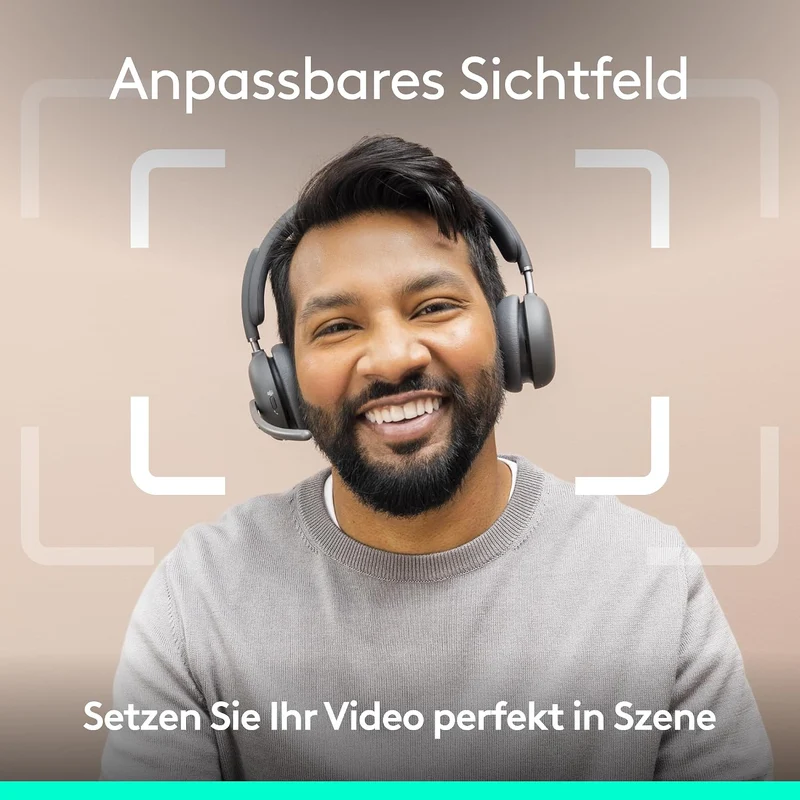 Logitech Brio 4K Webcam, Videogespräche, Mikrofon mit Geräuschunterdrückung, automatische HD-Belicht