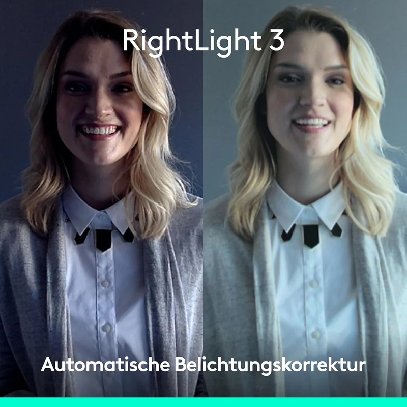 Logitech Brio 4K Webcam, Videogespräche, Mikrofon mit Geräuschunterdrückung, automatische HD-Belicht