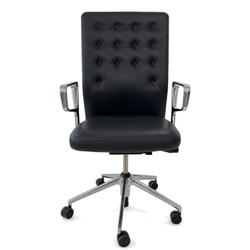 Vitra ID Trim Leder dunkelgrau
