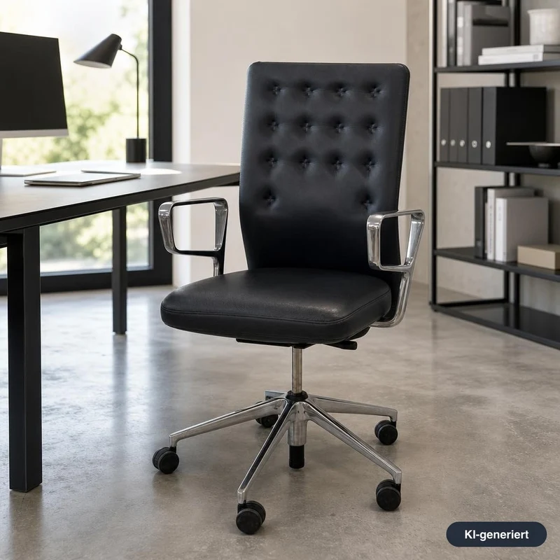 Vitra ID Trim Leder dunkelgrau