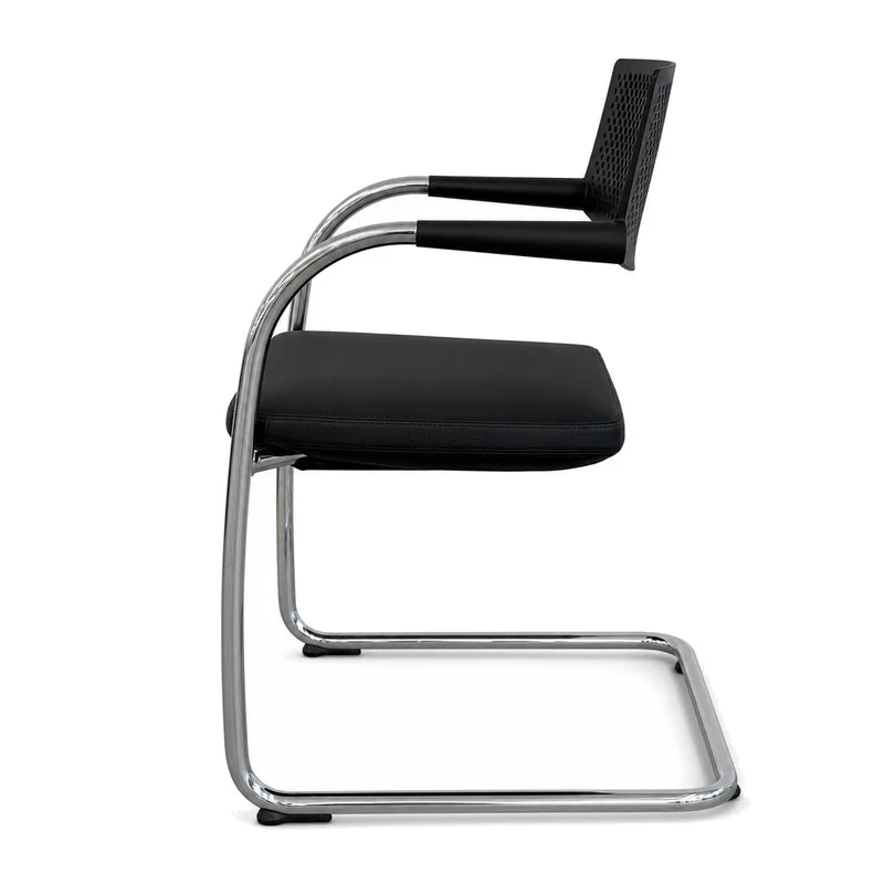 Vitra Visavis 2 schwarz Leder
