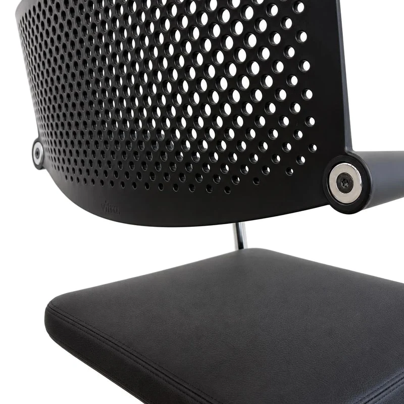 Vitra Visavis 2 schwarz Leder
