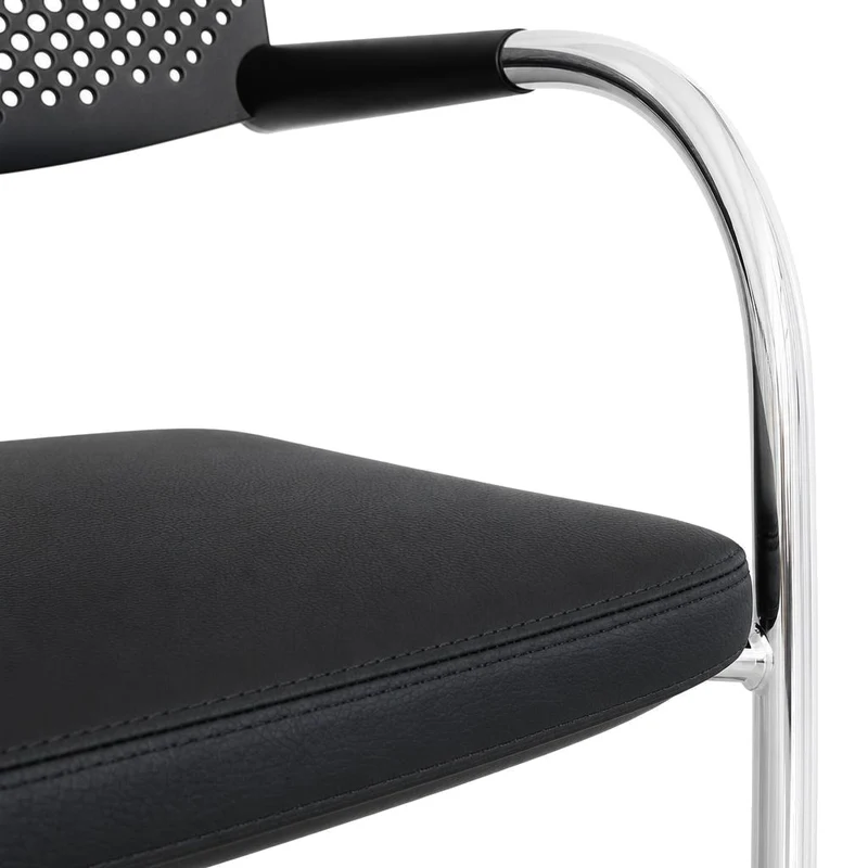 Vitra Visavis 2 schwarz Leder