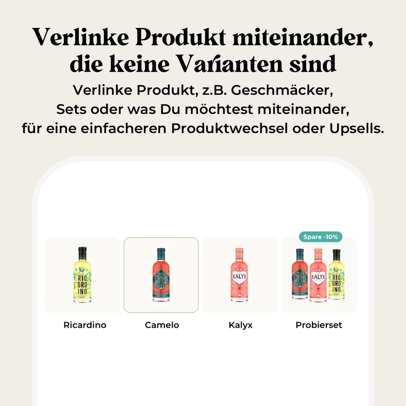 Produktseiten Produktverlinkung