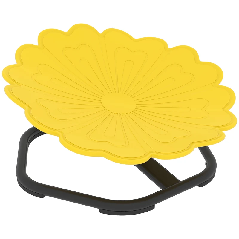Cadeira Giratória Sensorial para Criança Assento Giratório para Treino de Equilíbrio e Coordenação Amarelo