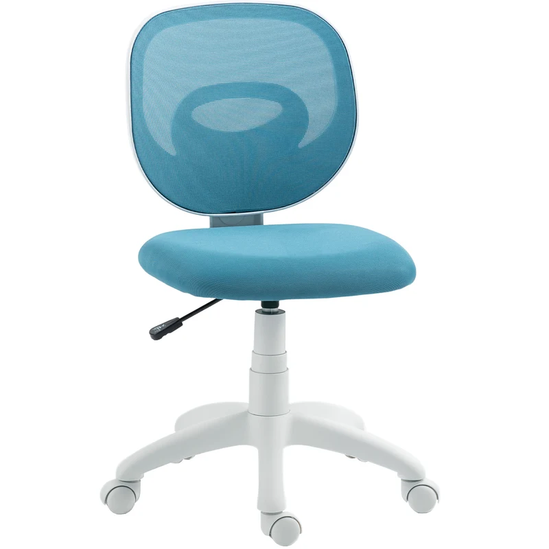 Cadeira de Escritório Ergonômica com Encosto em C, Regulável em Altura, Azul