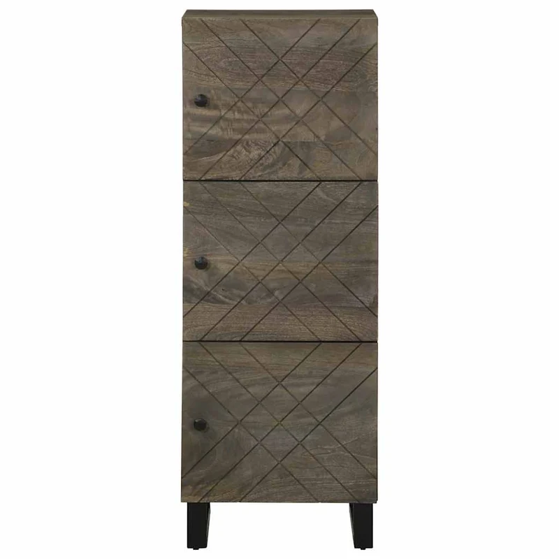 Aparador alto 40x33x110 cm madeira de mangueira maciça preto